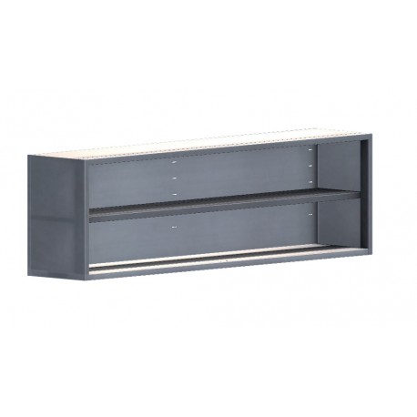 Armoire suspendue ouverte - L 2000 x P 400 x H 600 - Inox murale - ASO/204 Armoire suspendue ouverte - L 2000 x P 400 x H 600 - Inox murale - ASO/204