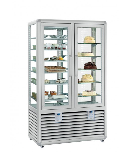 Vitrine réfrigérée négative statique et positive ventilée - 4 faces vitrées - 2 portes - 1082 L - HUSKY - HXL12SV/2 Vitrine réfrigérée négative statique et positive ventilée - 4 faces vitrées - 2 portes - 1082 L - HUSKY - HXL12SV/2