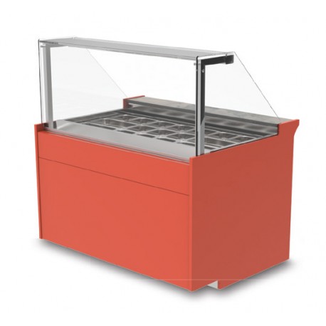 Vitrine réfrigérée ventilée - Saladette avec réserve - KUSSLT - Long. 1290 mm Vitrine réfrigérée ventilée - Saladette avec réserve - KUSSLT - Long. 1290 mm